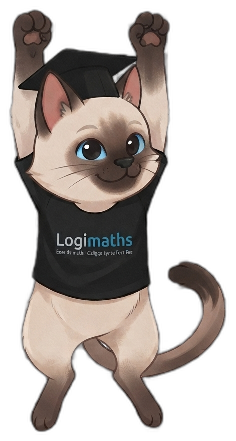 LOGIMATHS mascot, relaxing on a branch
